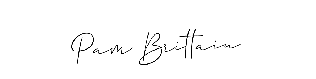Make a short Pam Brittain signature style. Manage your documents anywhere anytime using Allison_Script. Create and add eSignatures, submit forms, share and send files easily. Pam Brittain signature style 2 images and pictures png
