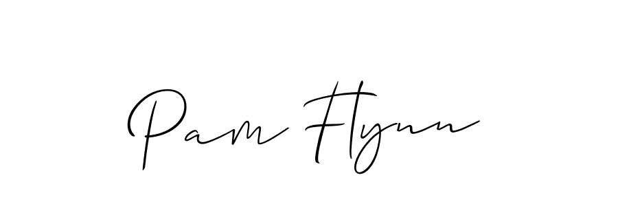 Pam Flynn stylish signature style. Best Handwritten Sign (Allison_Script) for my name. Handwritten Signature Collection Ideas for my name Pam Flynn. Pam Flynn signature style 2 images and pictures png