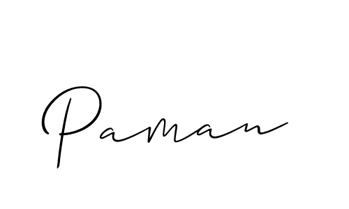 Also we have Paman name is the best signature style. Create professional handwritten signature collection using Allison_Script autograph style. Paman signature style 2 images and pictures png