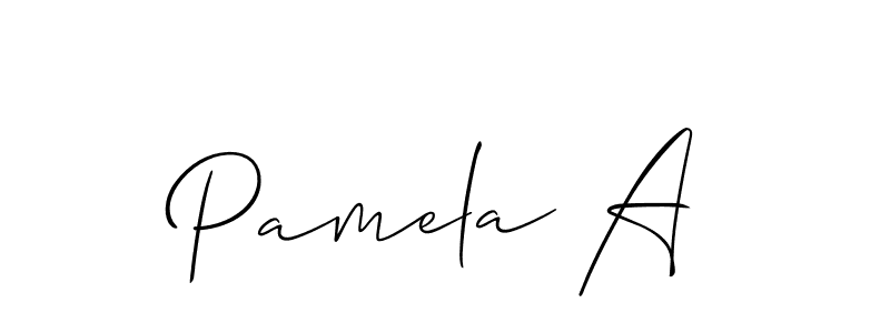 if you are searching for the best signature style for your name Pamela A. so please give up your signature search. here we have designed multiple signature styles  using Allison_Script. Pamela A signature style 2 images and pictures png