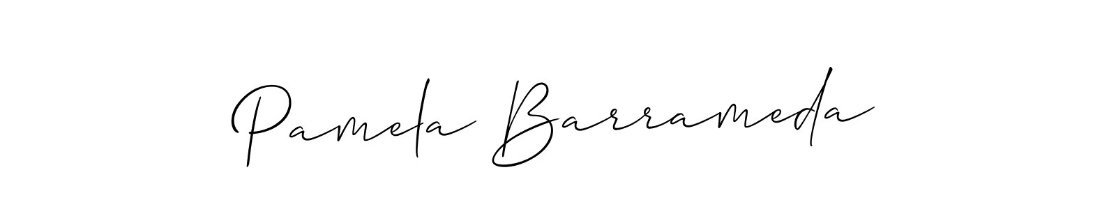 Make a beautiful signature design for name Pamela Barrameda. With this signature (Allison_Script) style, you can create a handwritten signature for free. Pamela Barrameda signature style 2 images and pictures png