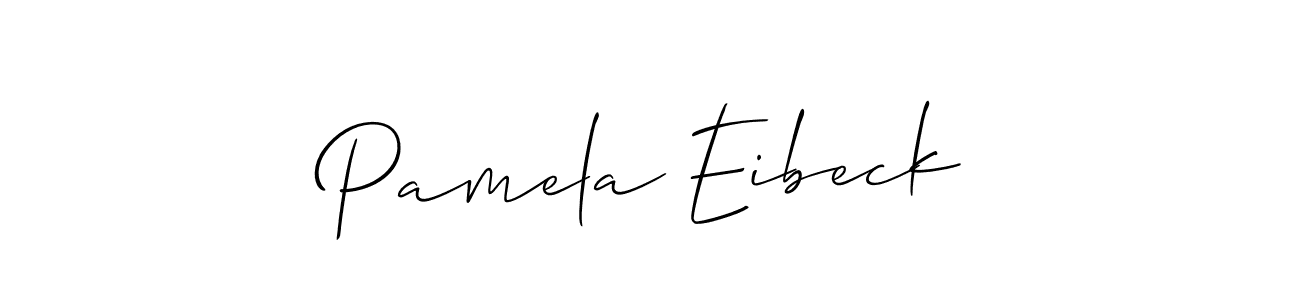 How to make Pamela Eibeck name signature. Use Allison_Script style for creating short signs online. This is the latest handwritten sign. Pamela Eibeck signature style 2 images and pictures png