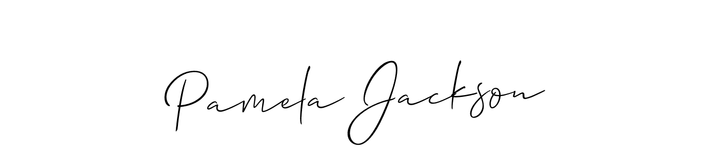 if you are searching for the best signature style for your name Pamela Jackson. so please give up your signature search. here we have designed multiple signature styles  using Allison_Script. Pamela Jackson signature style 2 images and pictures png