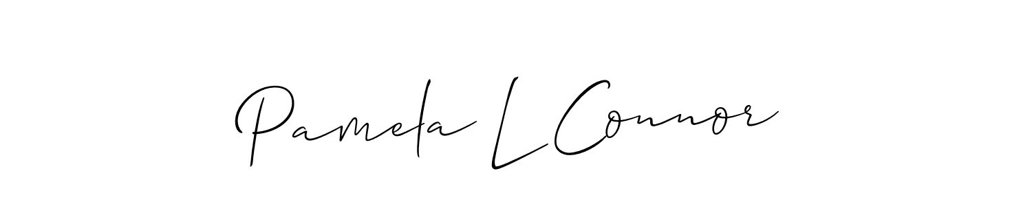 This is the best signature style for the Pamela L Connor name. Also you like these signature font (Allison_Script). Mix name signature. Pamela L Connor signature style 2 images and pictures png