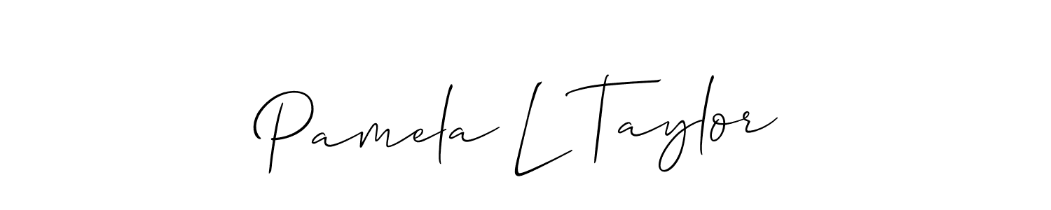 How to make Pamela L Taylor signature? Allison_Script is a professional autograph style. Create handwritten signature for Pamela L Taylor name. Pamela L Taylor signature style 2 images and pictures png