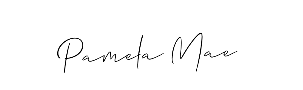 Make a beautiful signature design for name Pamela Mae. With this signature (Allison_Script) style, you can create a handwritten signature for free. Pamela Mae signature style 2 images and pictures png