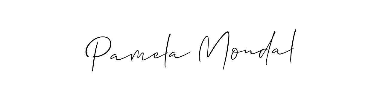 if you are searching for the best signature style for your name Pamela Mondal. so please give up your signature search. here we have designed multiple signature styles  using Allison_Script. Pamela Mondal signature style 2 images and pictures png