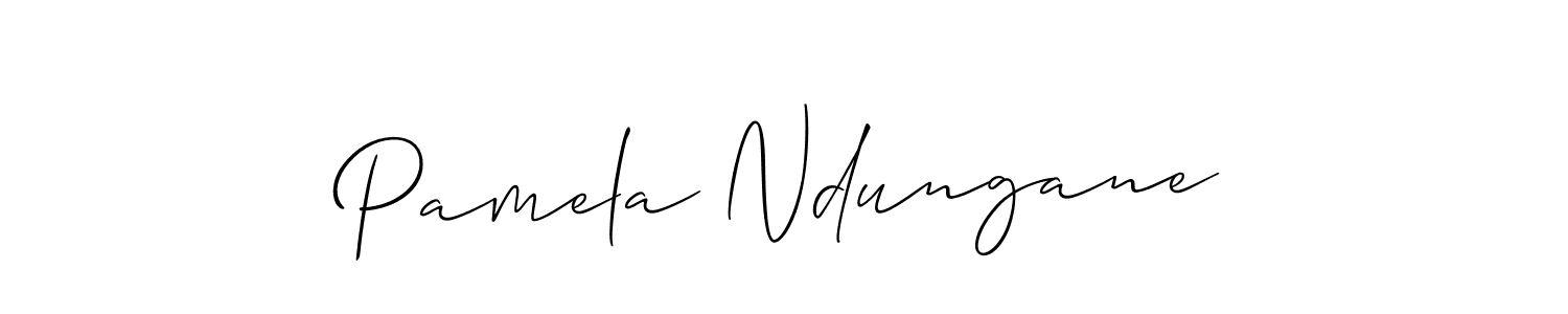 Also You can easily find your signature by using the search form. We will create Pamela Ndungane name handwritten signature images for you free of cost using Allison_Script sign style. Pamela Ndungane signature style 2 images and pictures png