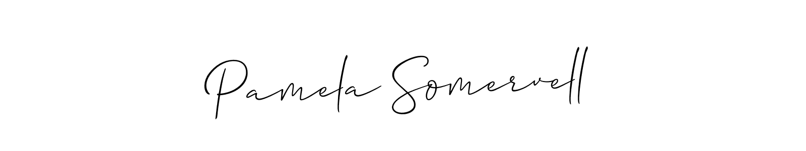 Pamela Somervell stylish signature style. Best Handwritten Sign (Allison_Script) for my name. Handwritten Signature Collection Ideas for my name Pamela Somervell. Pamela Somervell signature style 2 images and pictures png