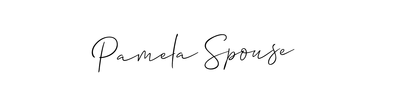 Make a short Pamela Spouse signature style. Manage your documents anywhere anytime using Allison_Script. Create and add eSignatures, submit forms, share and send files easily. Pamela Spouse signature style 2 images and pictures png