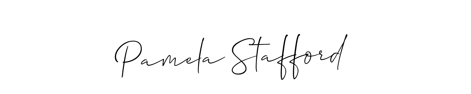 Pamela Stafford stylish signature style. Best Handwritten Sign (Allison_Script) for my name. Handwritten Signature Collection Ideas for my name Pamela Stafford. Pamela Stafford signature style 2 images and pictures png