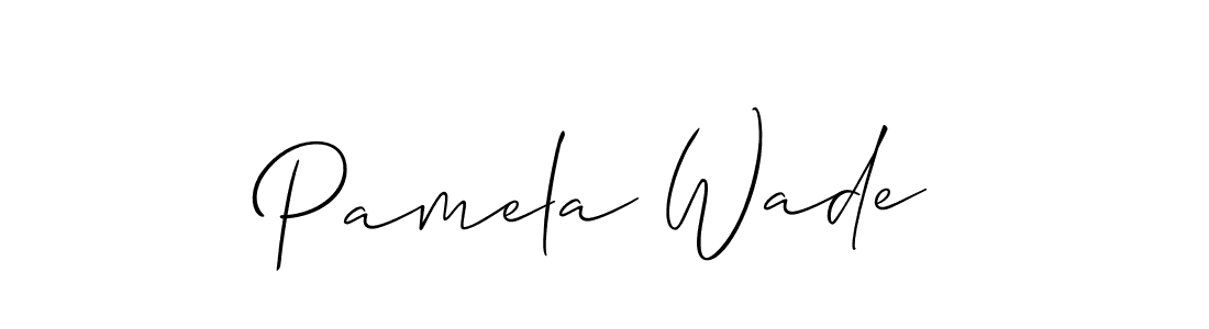 Allison_Script is a professional signature style that is perfect for those who want to add a touch of class to their signature. It is also a great choice for those who want to make their signature more unique. Get Pamela Wade name to fancy signature for free. Pamela Wade signature style 2 images and pictures png