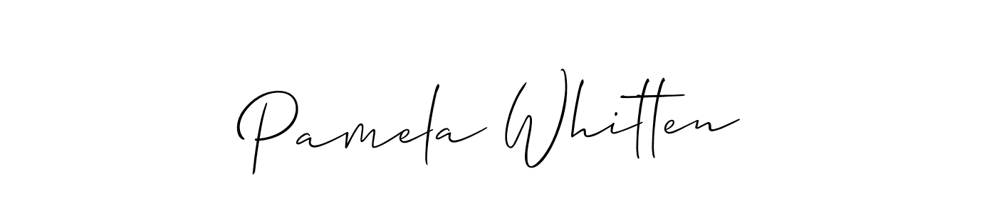 This is the best signature style for the Pamela Whitten name. Also you like these signature font (Allison_Script). Mix name signature. Pamela Whitten signature style 2 images and pictures png