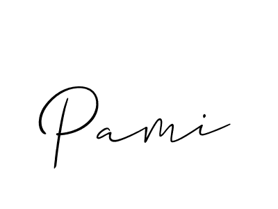 It looks lik you need a new signature style for name Pami. Design unique handwritten (Allison_Script) signature with our free signature maker in just a few clicks. Pami signature style 2 images and pictures png