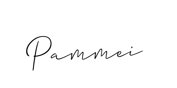 Design your own signature with our free online signature maker. With this signature software, you can create a handwritten (Allison_Script) signature for name Pammei. Pammei signature style 2 images and pictures png
