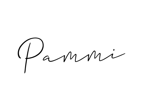 How to make Pammi name signature. Use Allison_Script style for creating short signs online. This is the latest handwritten sign. Pammi signature style 2 images and pictures png