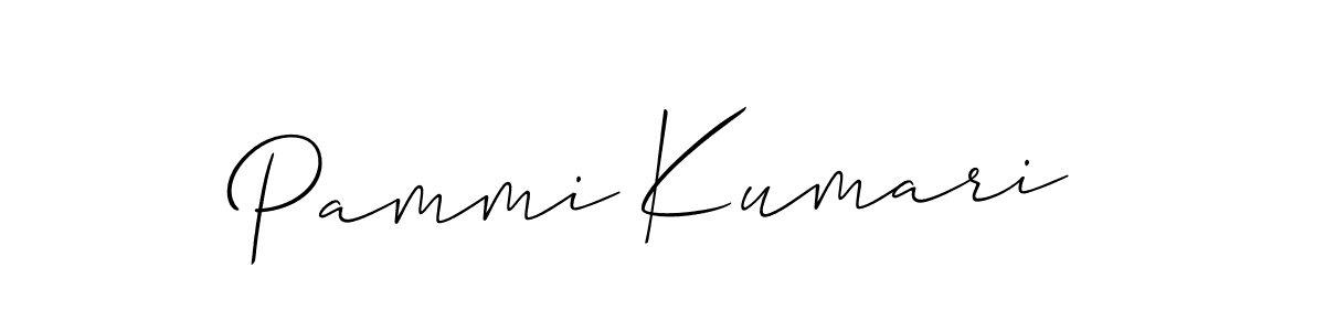 Make a beautiful signature design for name Pammi Kumari. With this signature (Allison_Script) style, you can create a handwritten signature for free. Pammi Kumari signature style 2 images and pictures png