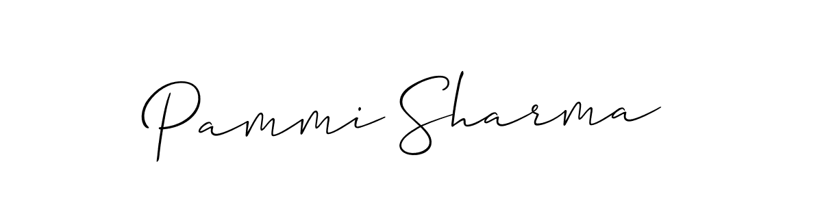 It looks lik you need a new signature style for name Pammi Sharma. Design unique handwritten (Allison_Script) signature with our free signature maker in just a few clicks. Pammi Sharma signature style 2 images and pictures png