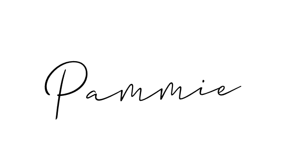 Make a beautiful signature design for name Pammie. With this signature (Allison_Script) style, you can create a handwritten signature for free. Pammie signature style 2 images and pictures png