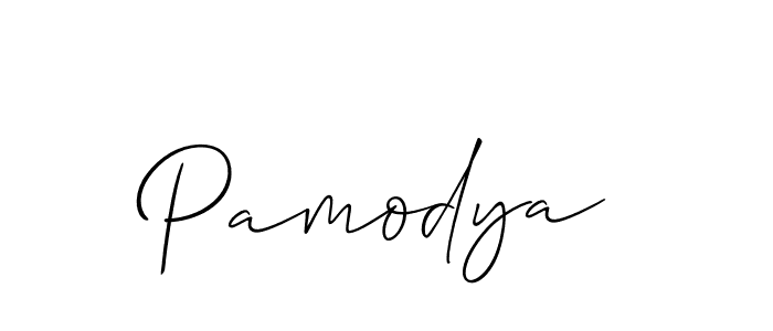 Design your own signature with our free online signature maker. With this signature software, you can create a handwritten (Allison_Script) signature for name Pamodya. Pamodya signature style 2 images and pictures png