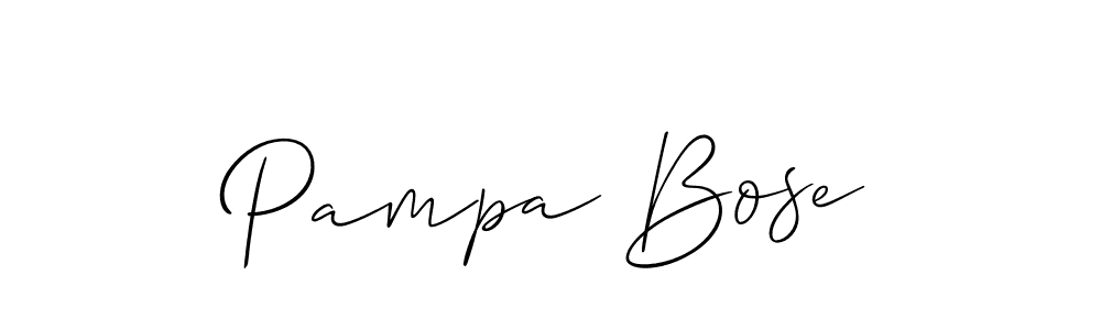 It looks lik you need a new signature style for name Pampa Bose. Design unique handwritten (Allison_Script) signature with our free signature maker in just a few clicks. Pampa Bose signature style 2 images and pictures png