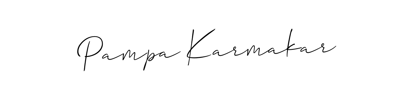 Design your own signature with our free online signature maker. With this signature software, you can create a handwritten (Allison_Script) signature for name Pampa Karmakar. Pampa Karmakar signature style 2 images and pictures png
