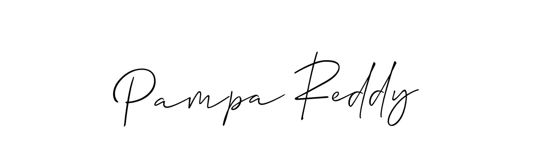 The best way (Allison_Script) to make a short signature is to pick only two or three words in your name. The name Pampa Reddy include a total of six letters. For converting this name. Pampa Reddy signature style 2 images and pictures png