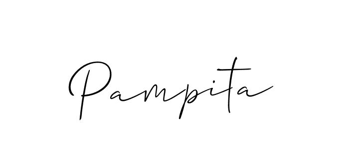 Design your own signature with our free online signature maker. With this signature software, you can create a handwritten (Allison_Script) signature for name Pampita. Pampita signature style 2 images and pictures png