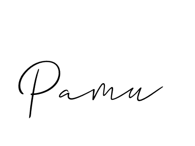 Make a beautiful signature design for name Pamu. With this signature (Allison_Script) style, you can create a handwritten signature for free. Pamu signature style 2 images and pictures png