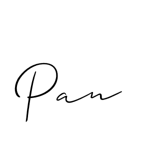 How to make Pan signature? Allison_Script is a professional autograph style. Create handwritten signature for Pan name. Pan signature style 2 images and pictures png