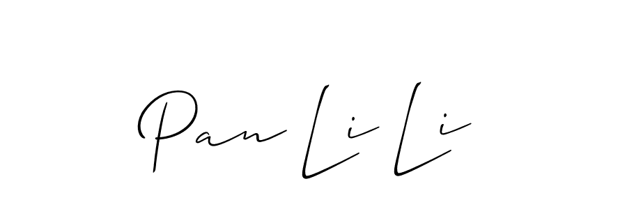 Create a beautiful signature design for name Pan Li Li. With this signature (Allison_Script) fonts, you can make a handwritten signature for free. Pan Li Li signature style 2 images and pictures png