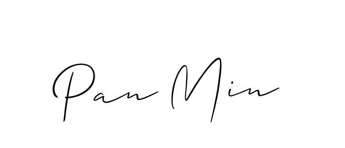 Also You can easily find your signature by using the search form. We will create Pan Min name handwritten signature images for you free of cost using Allison_Script sign style. Pan Min signature style 2 images and pictures png