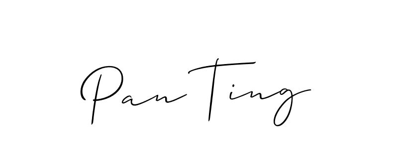 It looks lik you need a new signature style for name Pan Ting. Design unique handwritten (Allison_Script) signature with our free signature maker in just a few clicks. Pan Ting signature style 2 images and pictures png