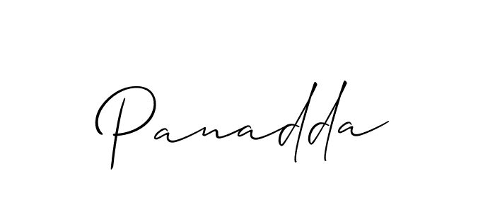 It looks lik you need a new signature style for name Panadda. Design unique handwritten (Allison_Script) signature with our free signature maker in just a few clicks. Panadda signature style 2 images and pictures png