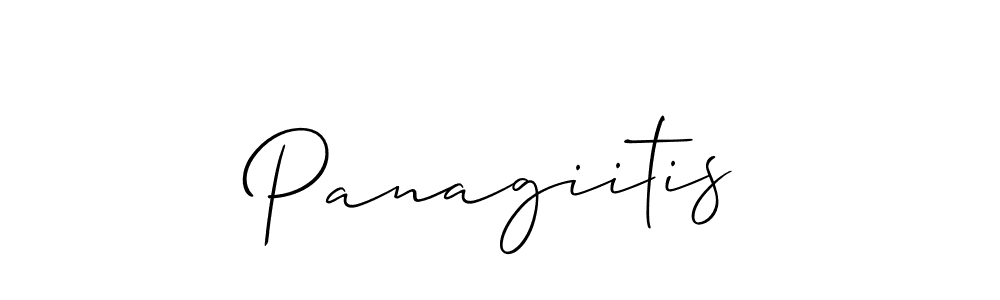 The best way (Allison_Script) to make a short signature is to pick only two or three words in your name. The name Panagiitis include a total of six letters. For converting this name. Panagiitis signature style 2 images and pictures png