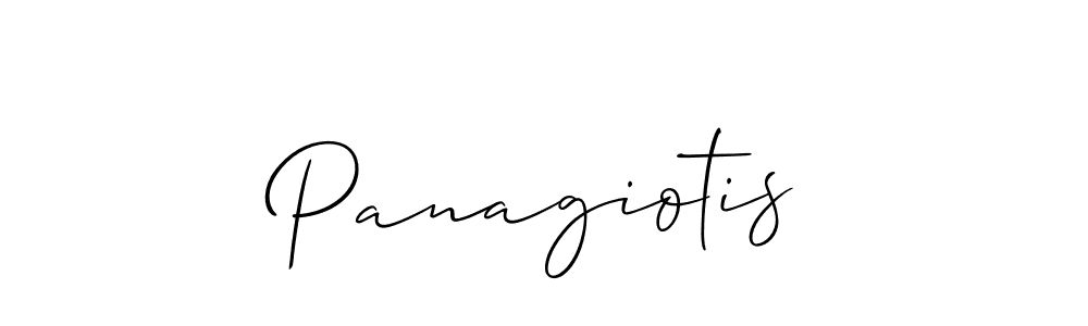 Make a beautiful signature design for name Panagiotis. With this signature (Allison_Script) style, you can create a handwritten signature for free. Panagiotis signature style 2 images and pictures png