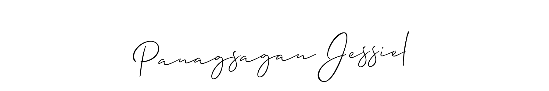 How to Draw Panagsagan Jessiel signature style? Allison_Script is a latest design signature styles for name Panagsagan Jessiel. Panagsagan Jessiel signature style 2 images and pictures png