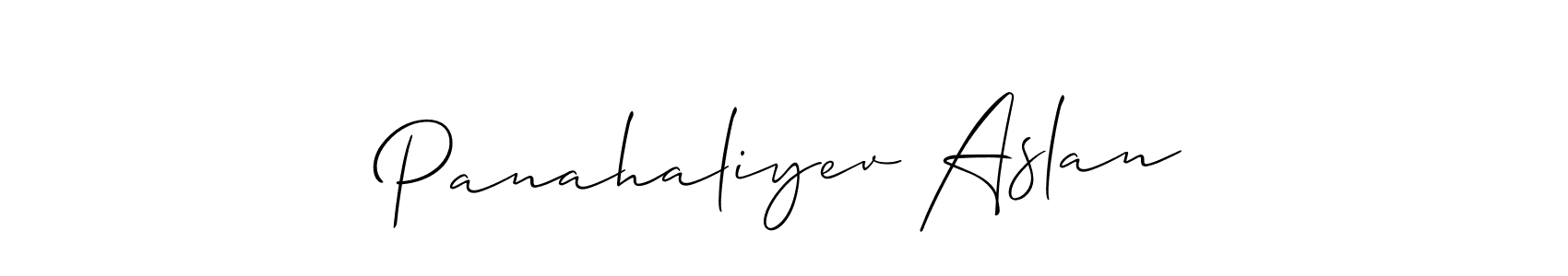 How to make Panahaliyev Aslan signature? Allison_Script is a professional autograph style. Create handwritten signature for Panahaliyev Aslan name. Panahaliyev Aslan signature style 2 images and pictures png