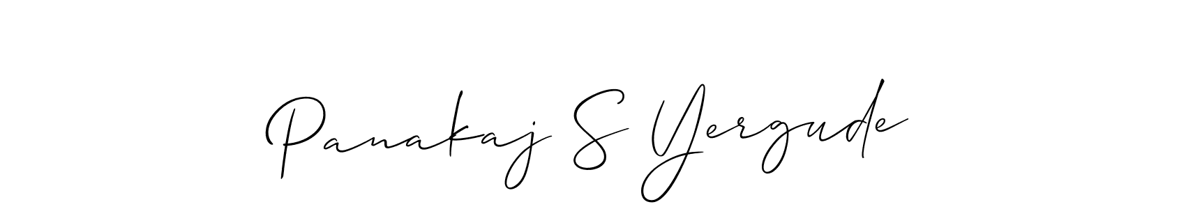 This is the best signature style for the Panakaj S Yergude name. Also you like these signature font (Allison_Script). Mix name signature. Panakaj S Yergude signature style 2 images and pictures png