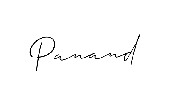 Create a beautiful signature design for name Panand. With this signature (Allison_Script) fonts, you can make a handwritten signature for free. Panand signature style 2 images and pictures png