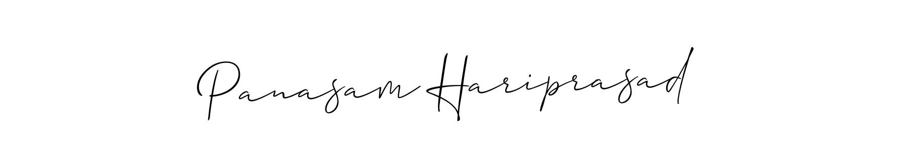 It looks lik you need a new signature style for name Panasam Hariprasad. Design unique handwritten (Allison_Script) signature with our free signature maker in just a few clicks. Panasam Hariprasad signature style 2 images and pictures png