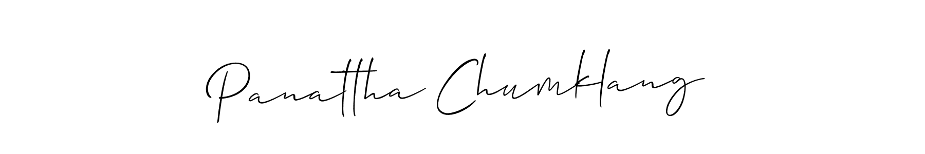 Use a signature maker to create a handwritten signature online. With this signature software, you can design (Allison_Script) your own signature for name Panattha Chumklang. Panattha Chumklang signature style 2 images and pictures png
