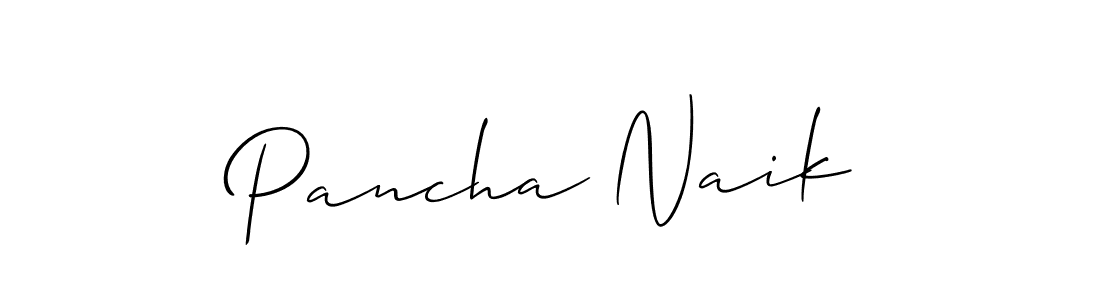Make a beautiful signature design for name Pancha Naik. With this signature (Allison_Script) style, you can create a handwritten signature for free. Pancha Naik signature style 2 images and pictures png