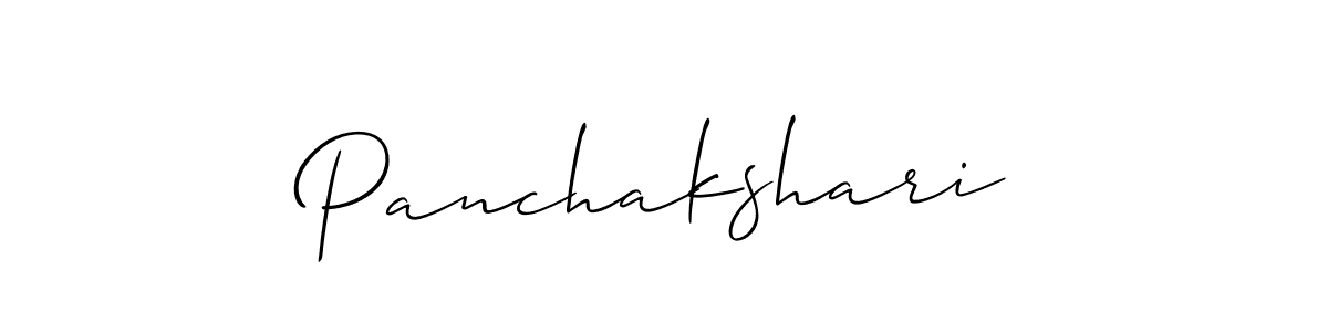 How to make Panchakshari signature? Allison_Script is a professional autograph style. Create handwritten signature for Panchakshari name. Panchakshari signature style 2 images and pictures png