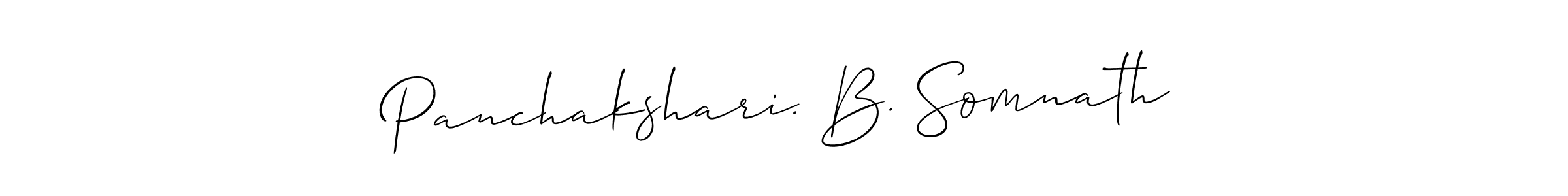 Create a beautiful signature design for name Panchakshari. B. Somnath. With this signature (Allison_Script) fonts, you can make a handwritten signature for free. Panchakshari. B. Somnath signature style 2 images and pictures png