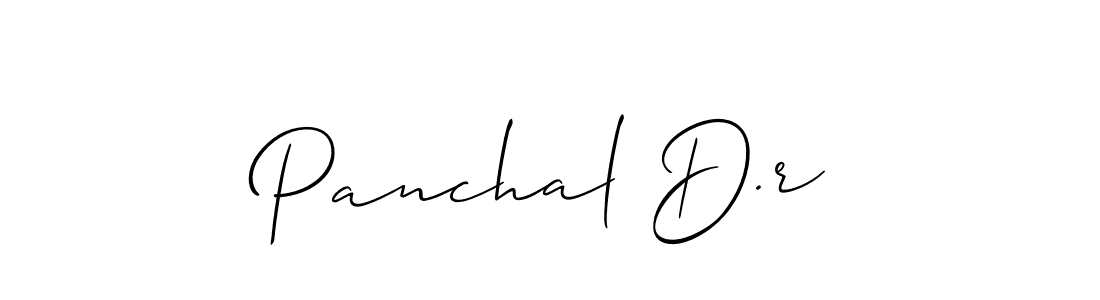 if you are searching for the best signature style for your name Panchal D.r. so please give up your signature search. here we have designed multiple signature styles  using Allison_Script. Panchal D.r signature style 2 images and pictures png
