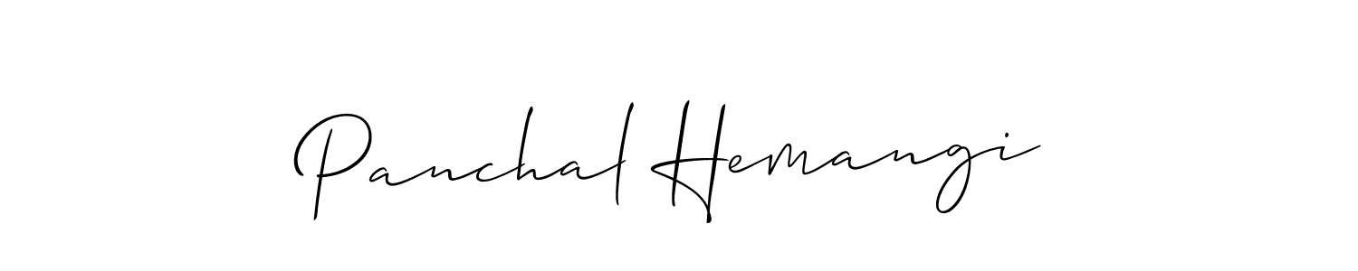 How to Draw Panchal Hemangi signature style? Allison_Script is a latest design signature styles for name Panchal Hemangi. Panchal Hemangi signature style 2 images and pictures png