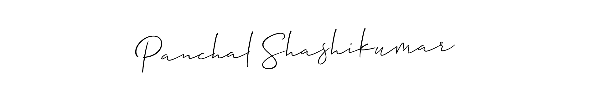 How to make Panchal Shashikumar name signature. Use Allison_Script style for creating short signs online. This is the latest handwritten sign. Panchal Shashikumar signature style 2 images and pictures png
