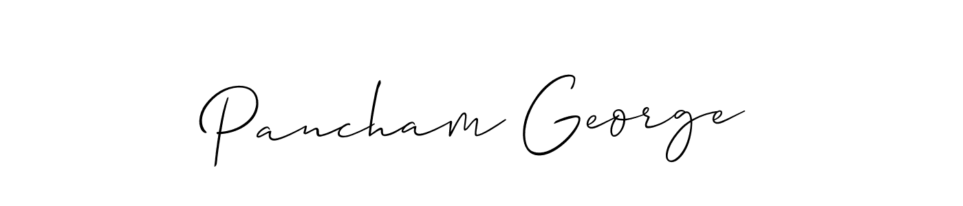 Also You can easily find your signature by using the search form. We will create Pancham George name handwritten signature images for you free of cost using Allison_Script sign style. Pancham George signature style 2 images and pictures png