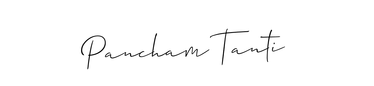 Allison_Script is a professional signature style that is perfect for those who want to add a touch of class to their signature. It is also a great choice for those who want to make their signature more unique. Get Pancham Tanti name to fancy signature for free. Pancham Tanti signature style 2 images and pictures png